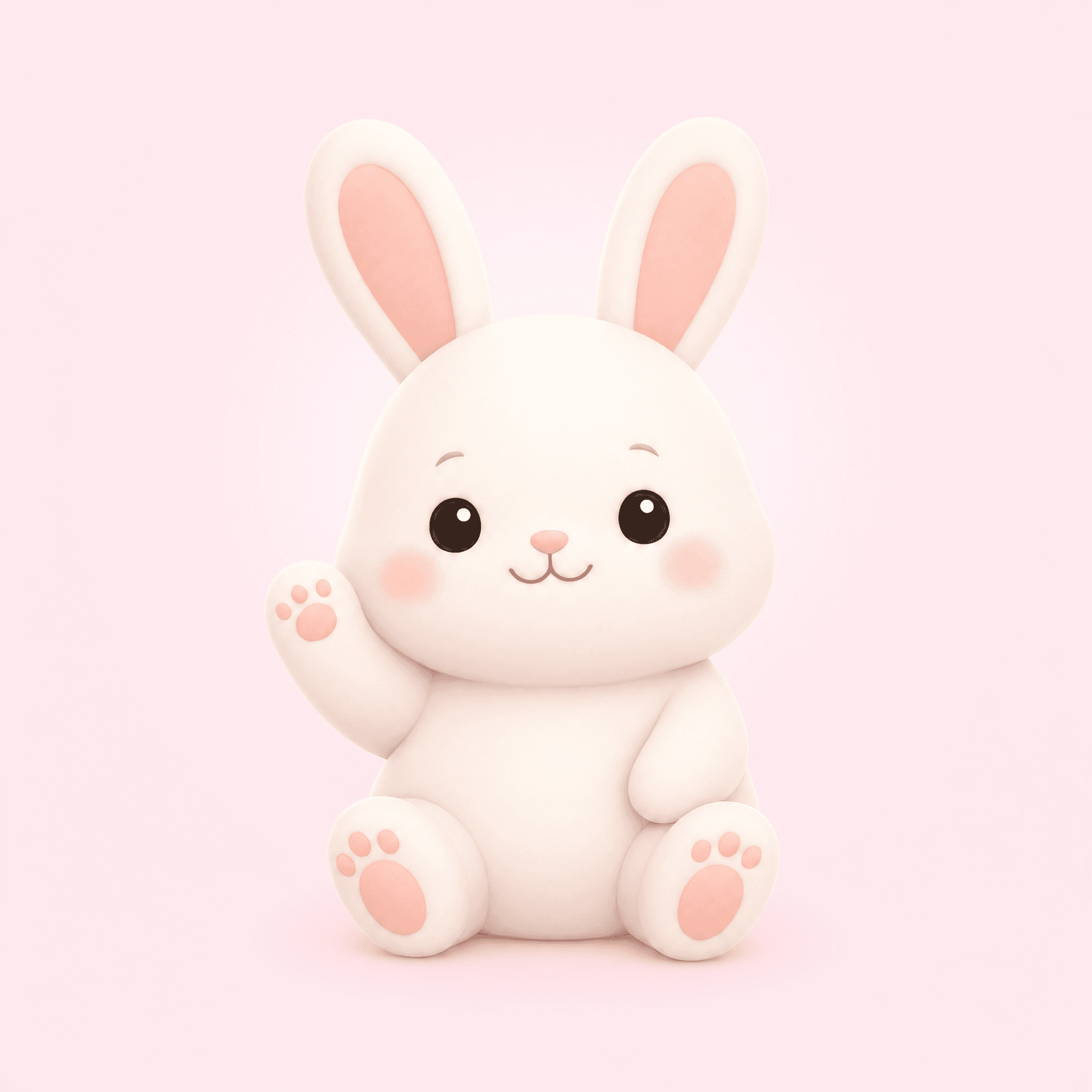 Gutlie's friendly bunny mascot waving hello